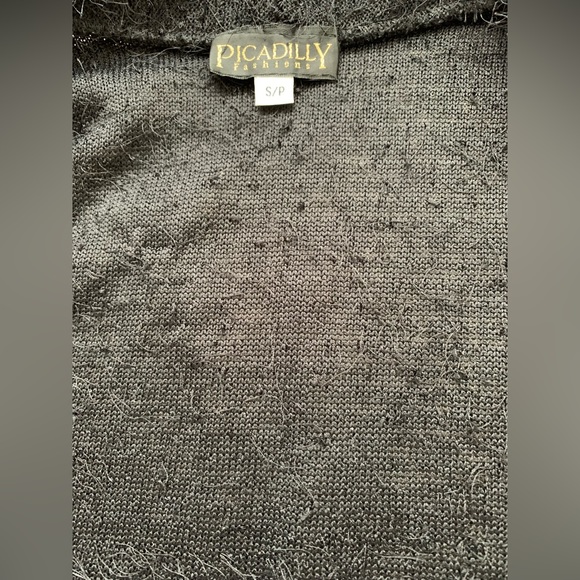 EUC Black Eyelash tunic knit vest cardigan - Picture 6 of 10